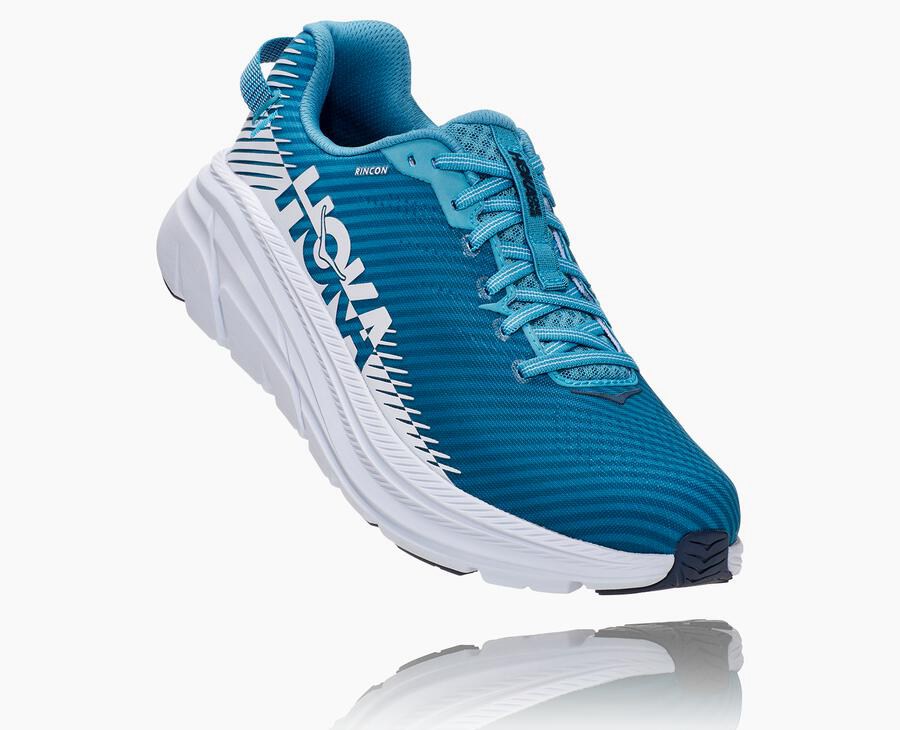 Running Shoes Mens - Hoka One One Rincon 2 - Blue/White - GFYLSJX-63